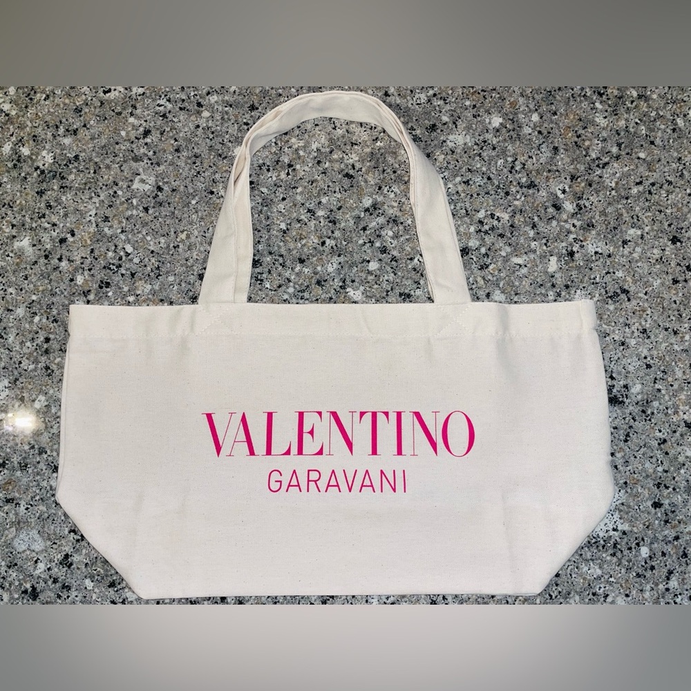Valentino Garavani NWT Reusable Cotton Tote (Hot Pink Lettering)